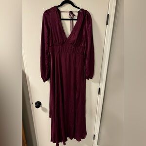 Lulu’s Perfectly Plum Satin Dress